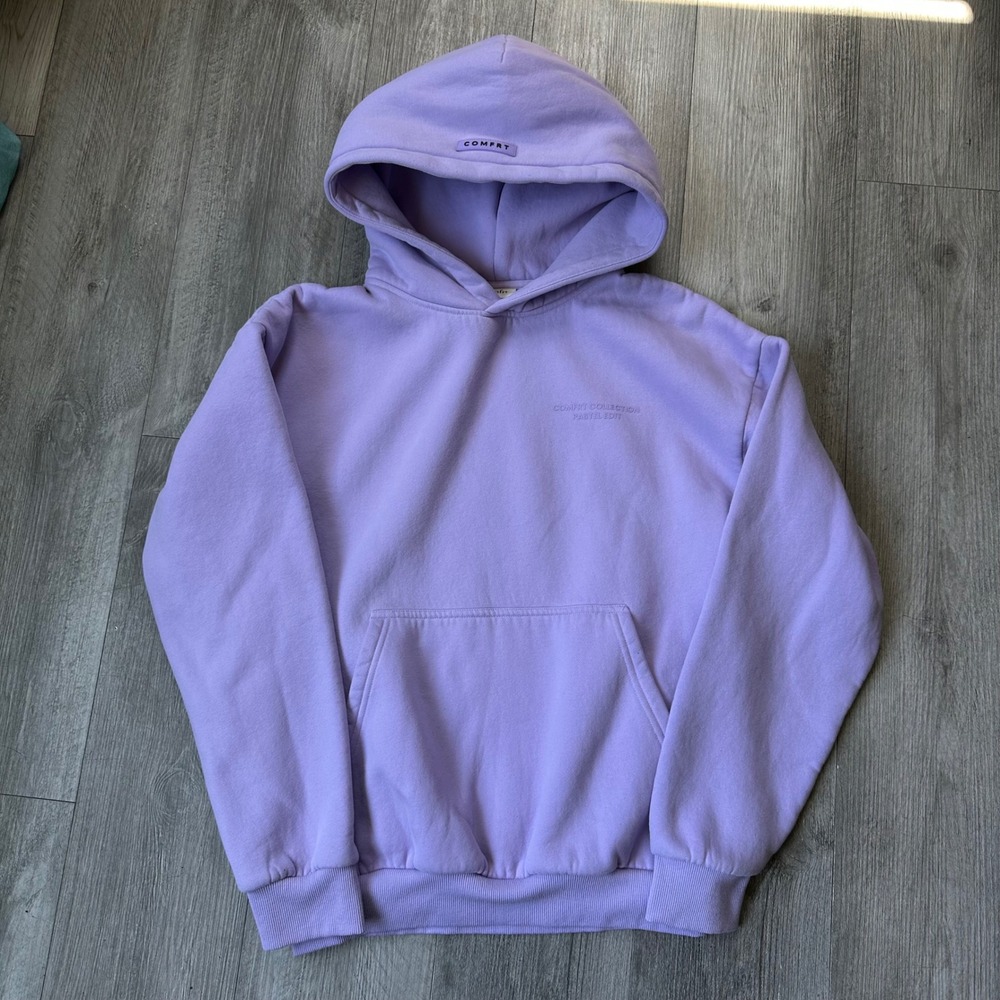 Comfrt Pastel Edit Lavender Purple Hoodie Sweatshirt Size S - Picture 2 of 7